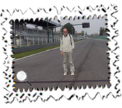 Standing ahead of the Monza start line