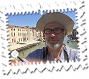 Plucking up courage to re-enact the family scene on the same bridge in Venice