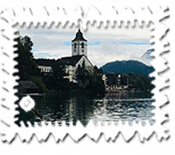 The picturesque church in St. Wolfgang