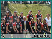 The England Ladies XI at Wormsley in their match against The Lords and Commons.