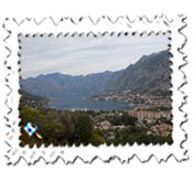 The bay of Kotor with Kotor to the right
