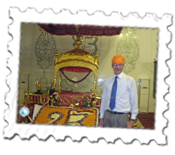 Inside a Gurudwara near Paschim Vihar, Delhi on the celebration of Guru Nanak's birthday
