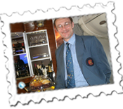 At the bar aboard the Emirates A380 at the end of my trip