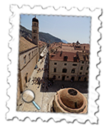 Dubrovnik's Stradun taken from the city walls.